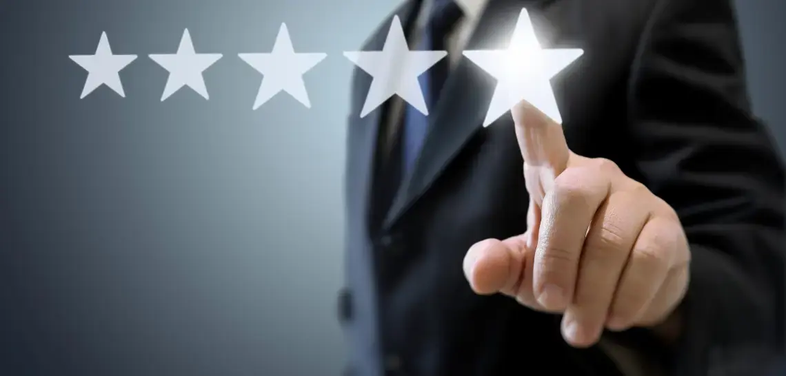 customer gives 5 stars