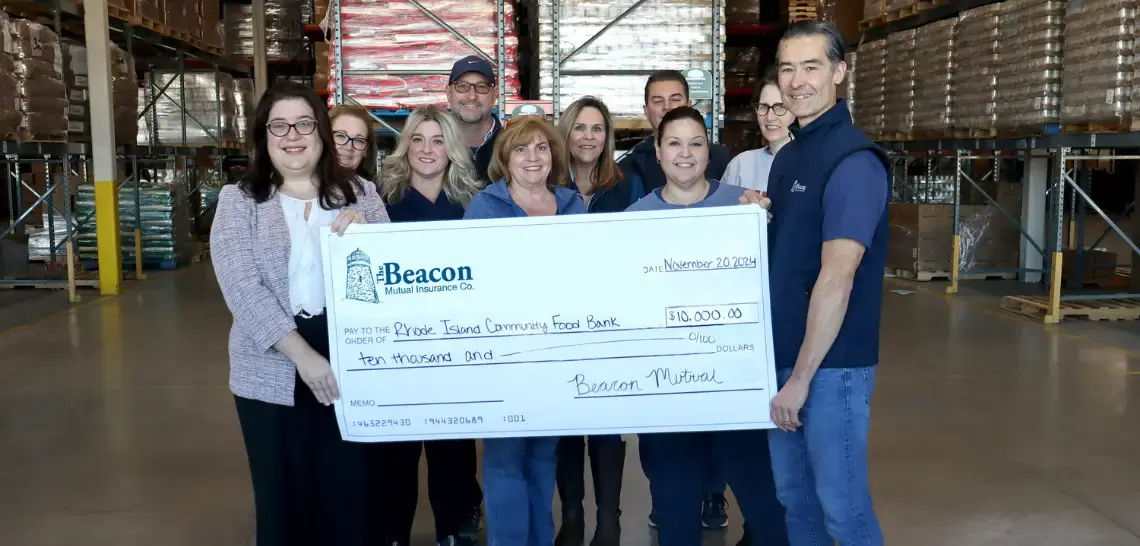 Beacon donation to RI Community Food Bank