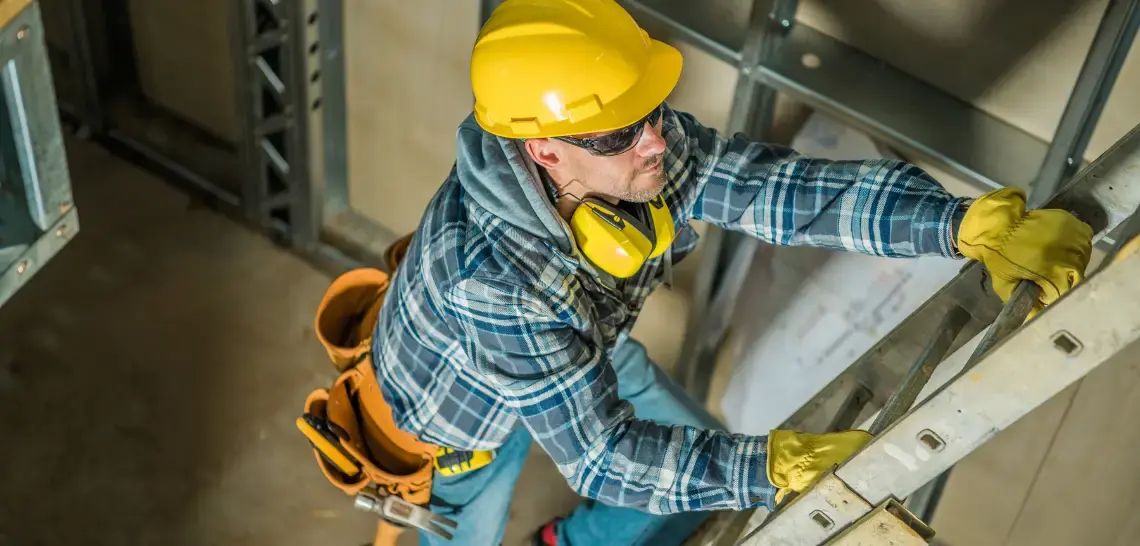 Man on ladder