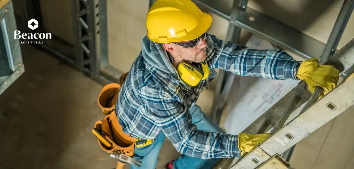 man on ladder