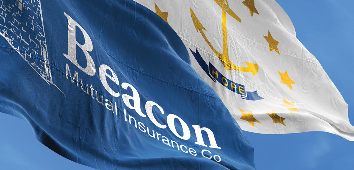 Beacon Flag and Rhode Island Flag